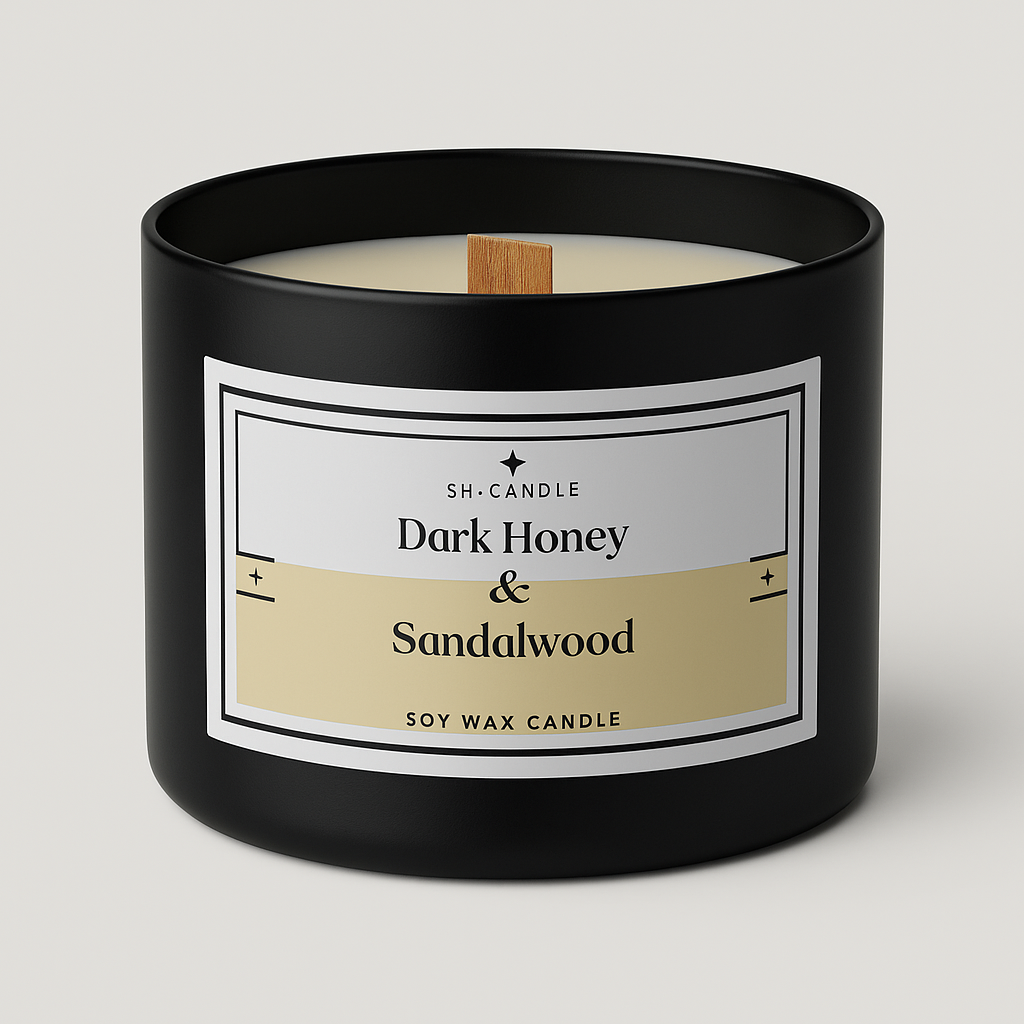 Dark Honey & Sandalwood Holzdocht - SH-CANDLE